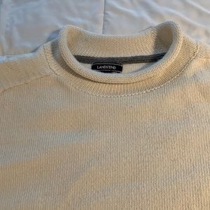 Mens white lands end roll neck sweater size xxl